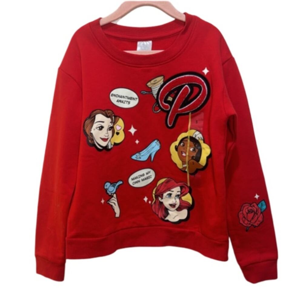 Disney 100 Princess Retro Reimagined Patch Fleece
Pullover Sweatshirt L